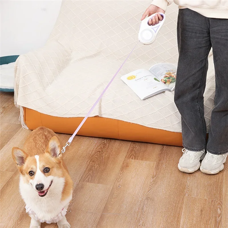 LED Equipped Retractable Pet Leashes Ideal for Night Outdoor Walks Small to Medium Breeds Non Slip Handle Durable - Image 4