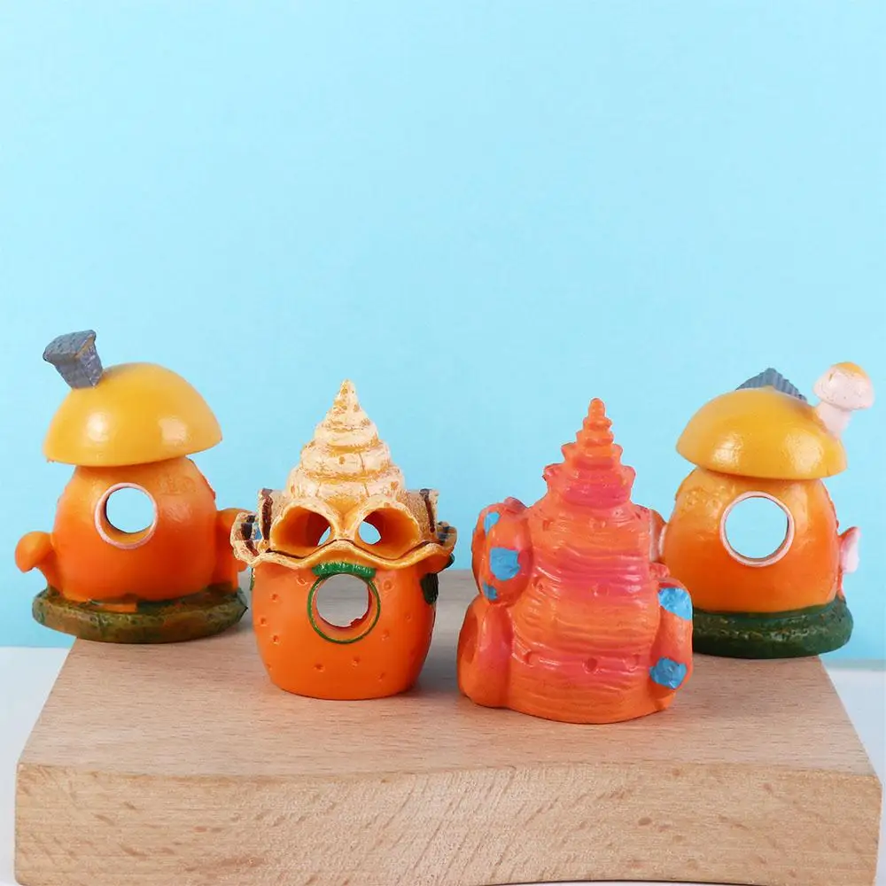 Aquarium Accessories Decorative Mushroom Conch House PVC Mini Fish Shrimp Hiding Shelter Simulation Conch Ornaments Fish Tank - Image 5