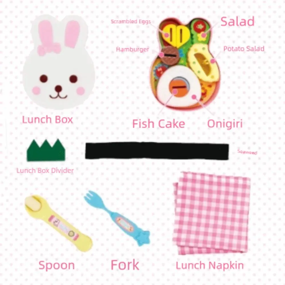 Rabbit Shape Food Feeding Toy Pretend Play Simulation Model Lunch Box Pudding Toy Kawaii Role Play Play House Toys Kids Toy - Image 13