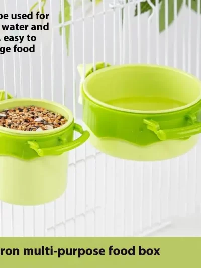 Bird Supplies Bird Cage Feeder With Standing Pole Feeder Box Birds Cage Plastic Food Container Birds Feeding Box Accessories
