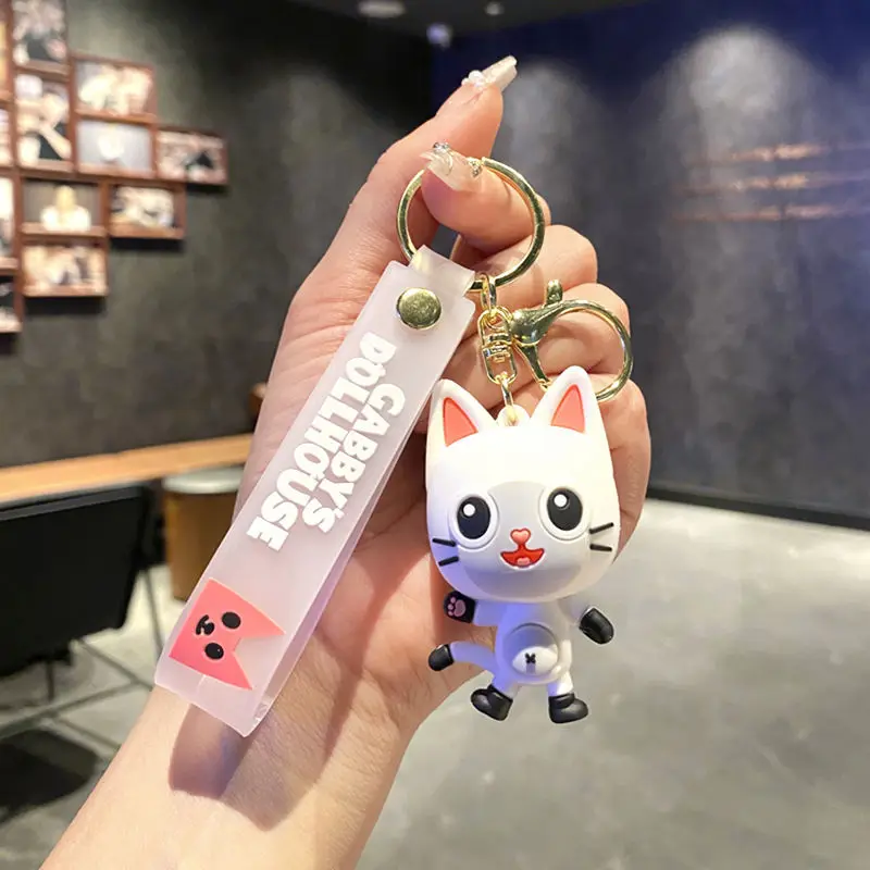 Cat Keychain Accessories For Bag Charms Doll Keyring Women Gabbys Dollhouse Car Key Chain Llaveros Anime Gato Jewelry Wholesale - Image 6