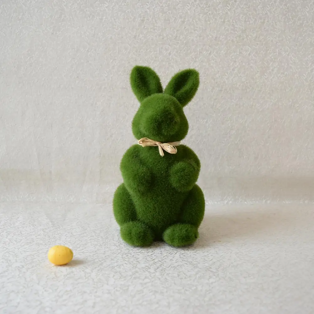 Lovely Rabbit Ornament Cute Easter Decoration Bunny Miniature Figurines Miniature Landscape Home Decor Mini Rabbit Model Toy - Image 2
