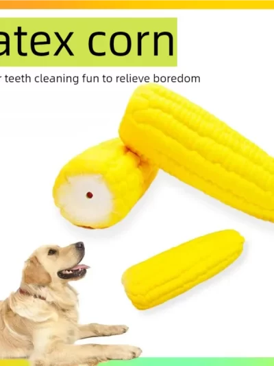 New Pet Toys Squeak Toys Latex Corn shape Puppy Dogs Toy Pet Supplies Training Playing Chewing Dog Toys For Small Dogs