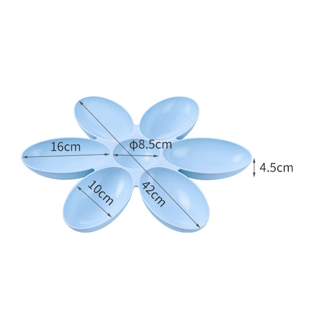 6 In 1 Petal Pet Dog Cat Food Container Drinking Water Feeding Cat Dish Plastic Bowl Pet Feeder Waterer Pet Supplies Feeder Wate - Image 2