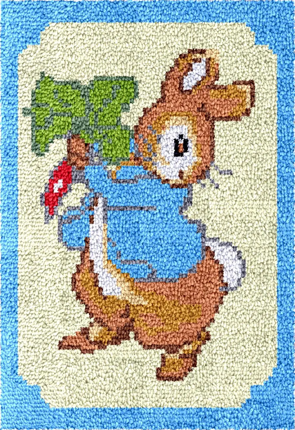 Rabbit Large Latch hook rug kits for Adults Rug Diy Tapestry Crafts for adults Embroidery Handcrafts bag Crochet handicraft