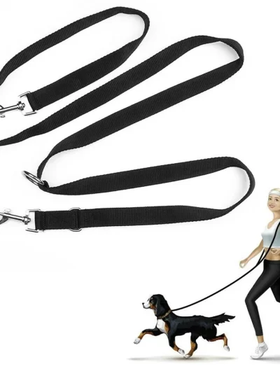 2.5M Adjustable Dual-End Pet Training Leash - Reflective PP Rope for Outdoor Running & All-Size Pets