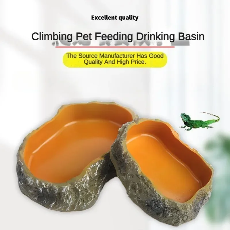 Pet Reptile Water Bowls Terrarium Plate Reptile Feeder Amphibian Feeding Bowl for Frog Chameleon Tortoise Bearded Dragon Turtle - Image 4