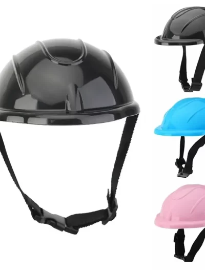 Pet Dog Helmets Pet Motorcycle Headgear Adjustable Puppy Safety Helmet Pet Locomotive Helmet Handsome Dog Accessories
