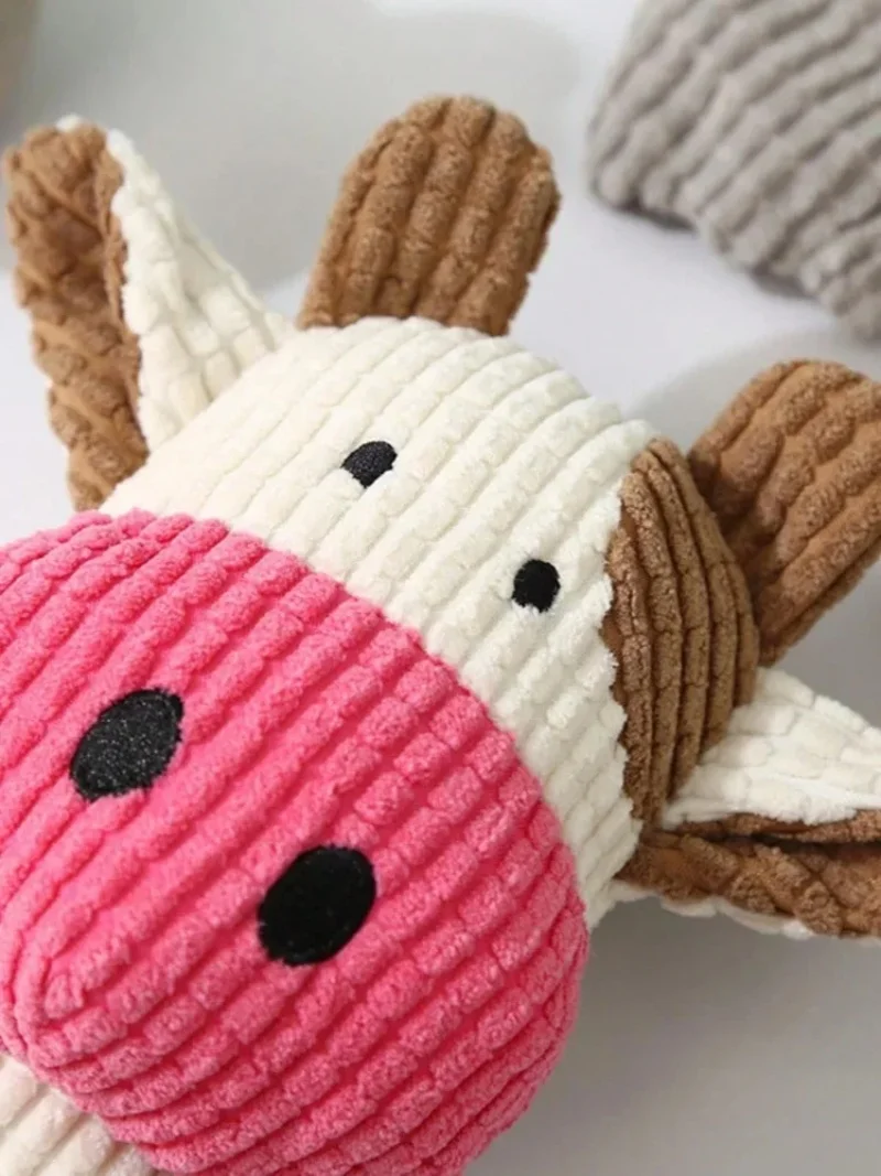 Cute Plush Pet Toys Cow Animal Plush Toys for Dog and Cat Interactive Plush Dog Toys Durable Puppy teething chewing Toys - Image 10
