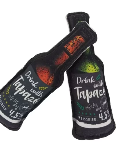 Pet Filled Toys For Dogs Funny Plush Dog Toys Featuring Tapazo Weissbire Beer Bottle With Squeaky Sound Chew Interactive Toy