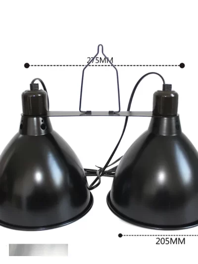 Reptile Glow Light Clamp Lamp 8.5 Inch Glow Reflector Dome Dual Reptile Heat Light Fixture For Glass Reptile Enclosure