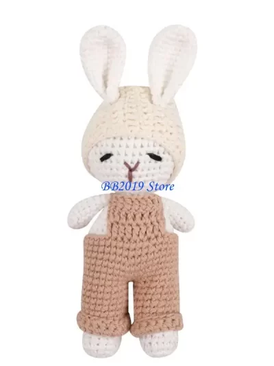 Q0KB Handmade Rabbit Doll Rabbit with Hat Toy Suitable for Babies and Toddlers