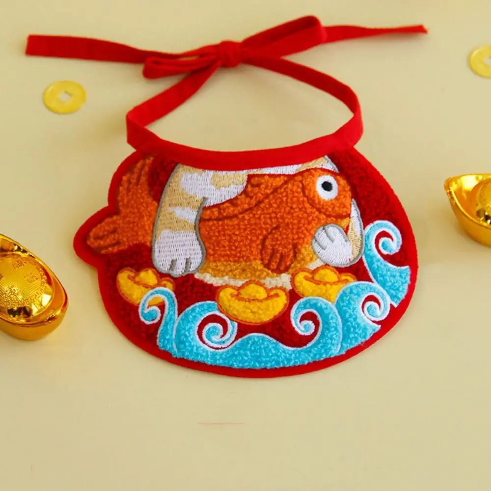 Pet Grooming Accessories Cute Cat Towel Embroidery Bib Cartoon Stylish Pet Water Scarf Adjustable Comfortable Pet Collar Kitten - Image 4