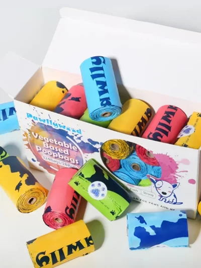 Pet Dog Poop Bag Outdoors Degradation Dog Trash Bag Portable Cat Litter Bag Thick Durable Morandi Color Scheme Dog Supplies