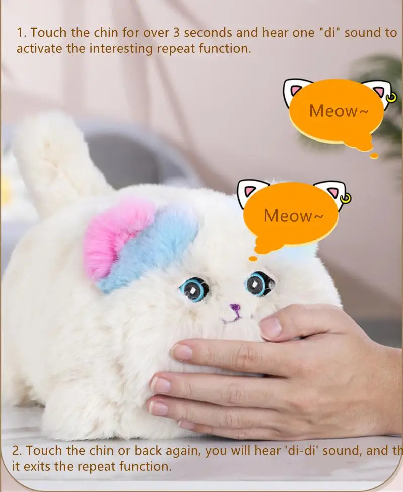 Cute Plush Toys Simulation Cat Dog Interactive Kids Huggy Pets Speak Electronic Accompanied Toy Children Gifts Birthday Awards - Image 14