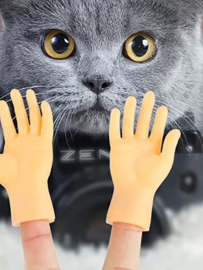 Adult Kid Novelty Toys Funny Mini Hands Creative Finger Fidget Toys Soft Small Hand Tease the Cat Pet Toy Halloween Gift
