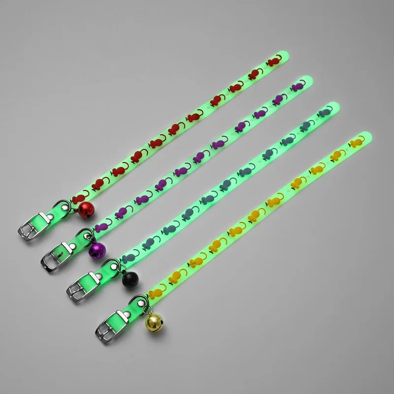 Pet Cat Collar With Bell Anti-lost Fluorescent Silicone Small Dog Cat Collar Collar Ring Luminous Adjustable Pet Cat Accessories - Image 10