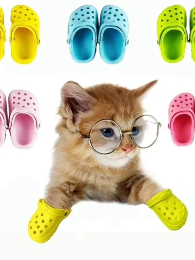 4 small pet shoes, pet toy shoe accessories, suitable for dogs and cats to use small shoes, take photos to wear