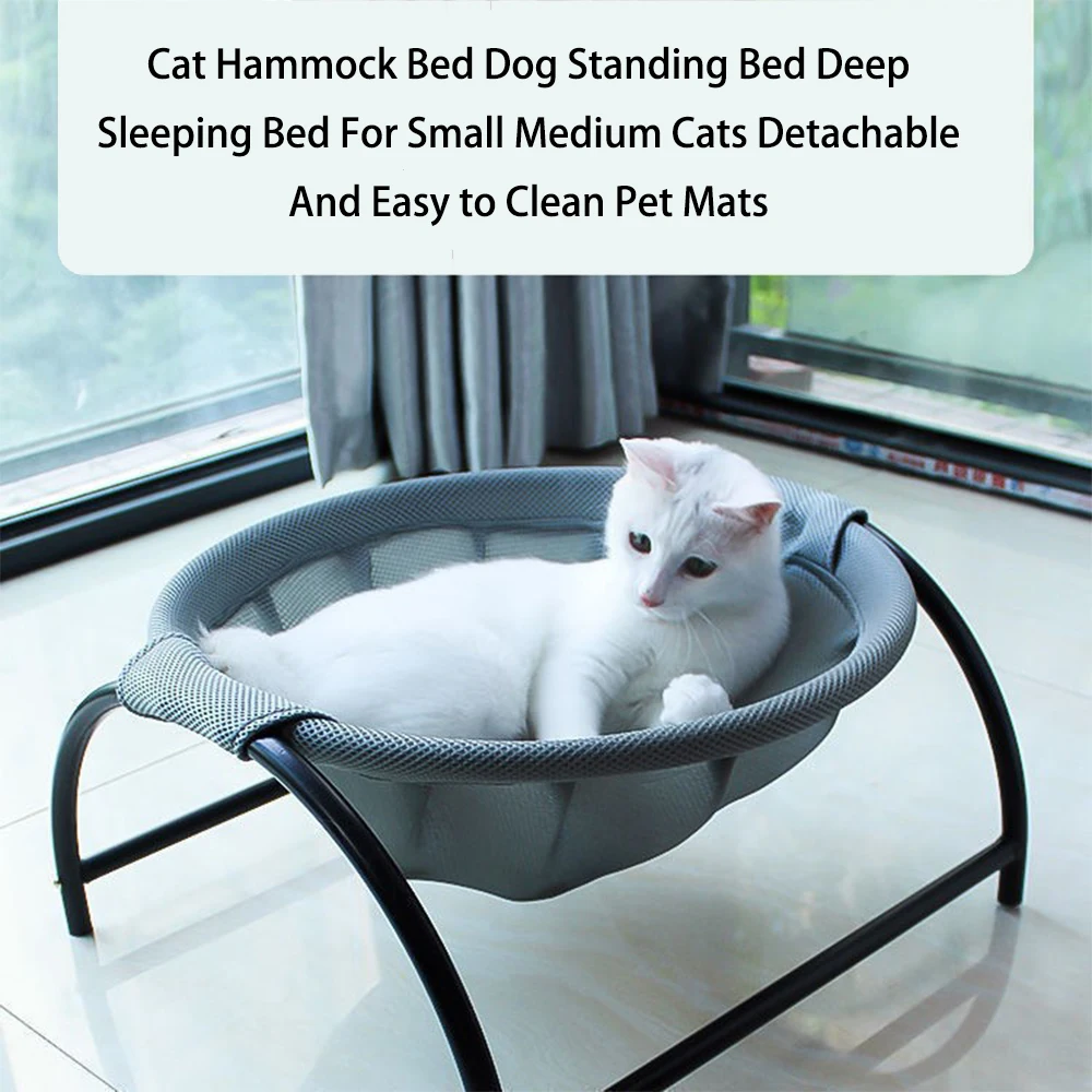 Cat Hammock Bed Dog Standing Bed Deep Sleeping Bed For Small Medium Cats Detachable And Easy to Clean Pet Mats