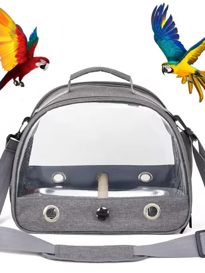 Bird Travel Carrier Portable Transport Bird Cage With Stainless Steel Tray Small Pet Multi-functional Parrot Bird Bag Outdoor