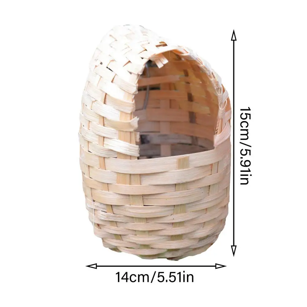 Hand Made Natural Bamboo Bird House Parrot Finch Hideout Cage Toy Outdoor Shelter Nest Birds Supplies - Image 9