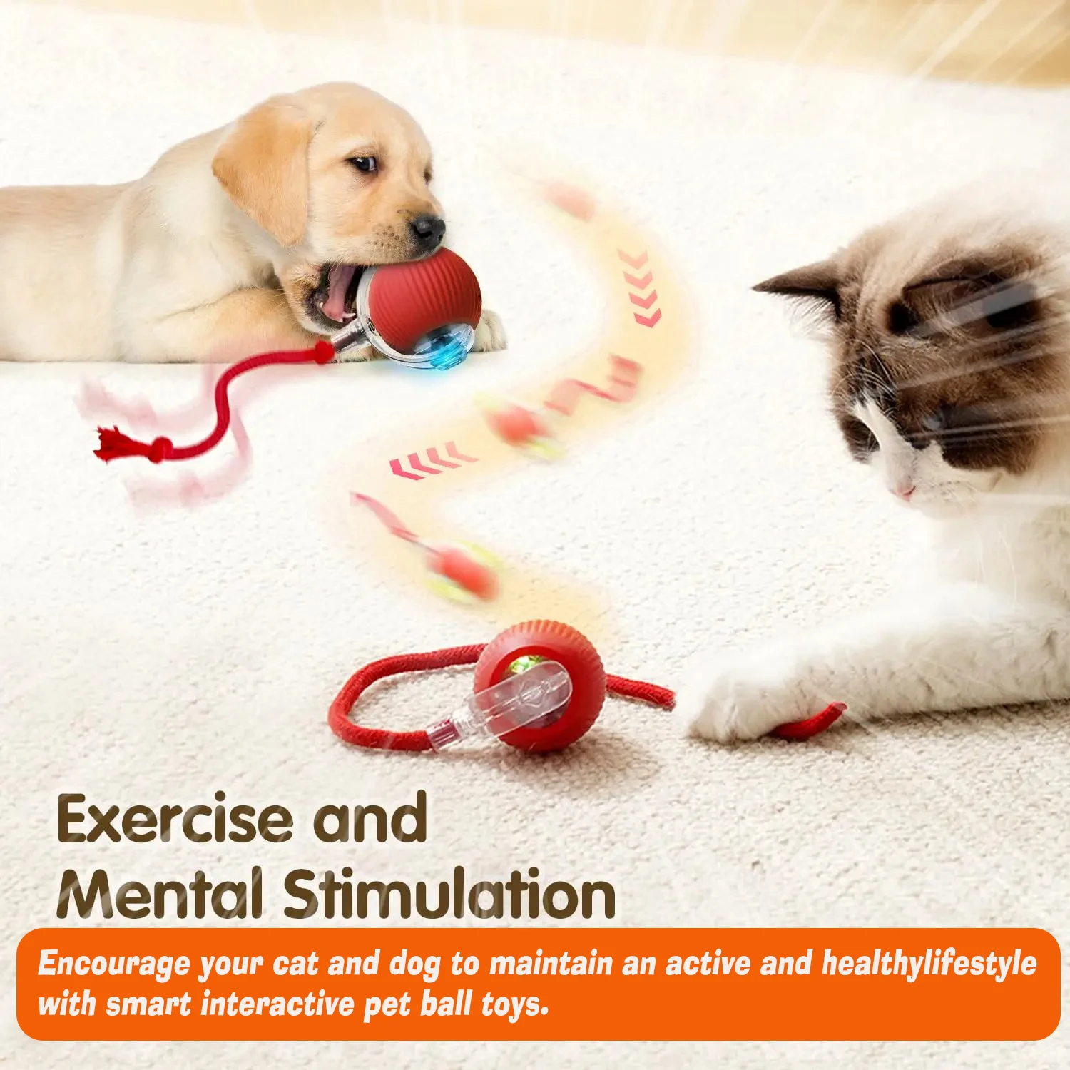 New Dog Interactive Ball Toy,Automatic Rolling Dog Ball Rechargeable,Smart Puppy Interactive Toy,Intelligent Balls Toy for Dogs - Image 21