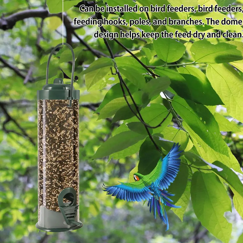 3PCS Wild Bird Feeder House Transparent Hanging Bird FeederGarden Patio Yard Feeding Station Pet Bird Supplies Seed Dispenser - Image 2