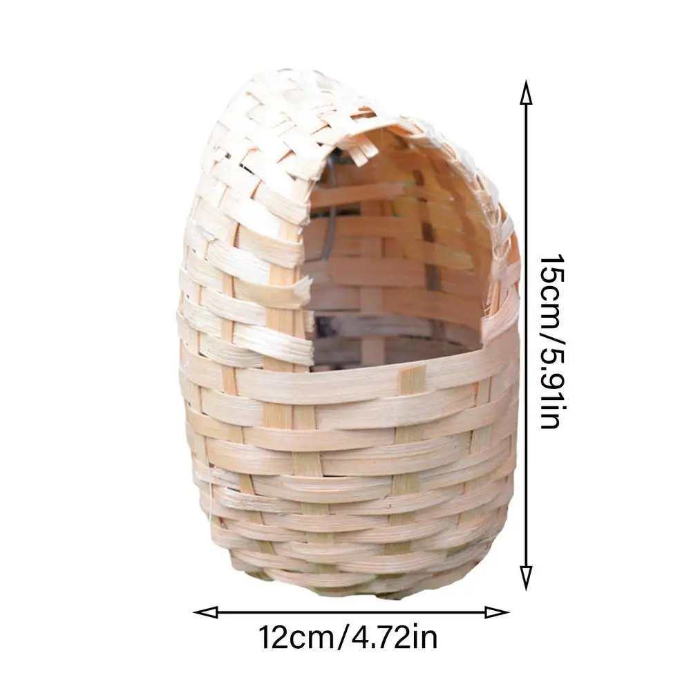 Hand Made Natural Bamboo Bird House Parrot Finch Hideout Cage Toy Outdoor Shelter Nest Birds Supplies - Image 8