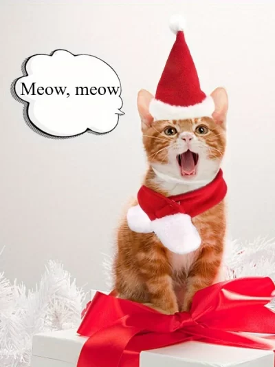 Pet Cat Dog Christmas Hat Cap Puppy Dog Accessories for Small Dogs Costume Dog Caps for Cats Costumes Pet Supplies