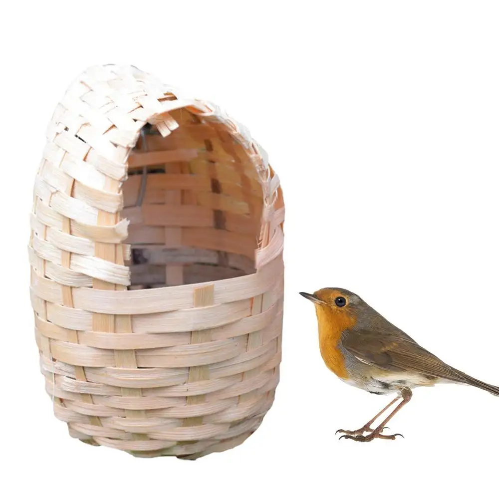 Hand Made Natural Bamboo Bird House Parrot Finch Hideout Cage Toy Outdoor Shelter Nest Birds Supplies - Image 16