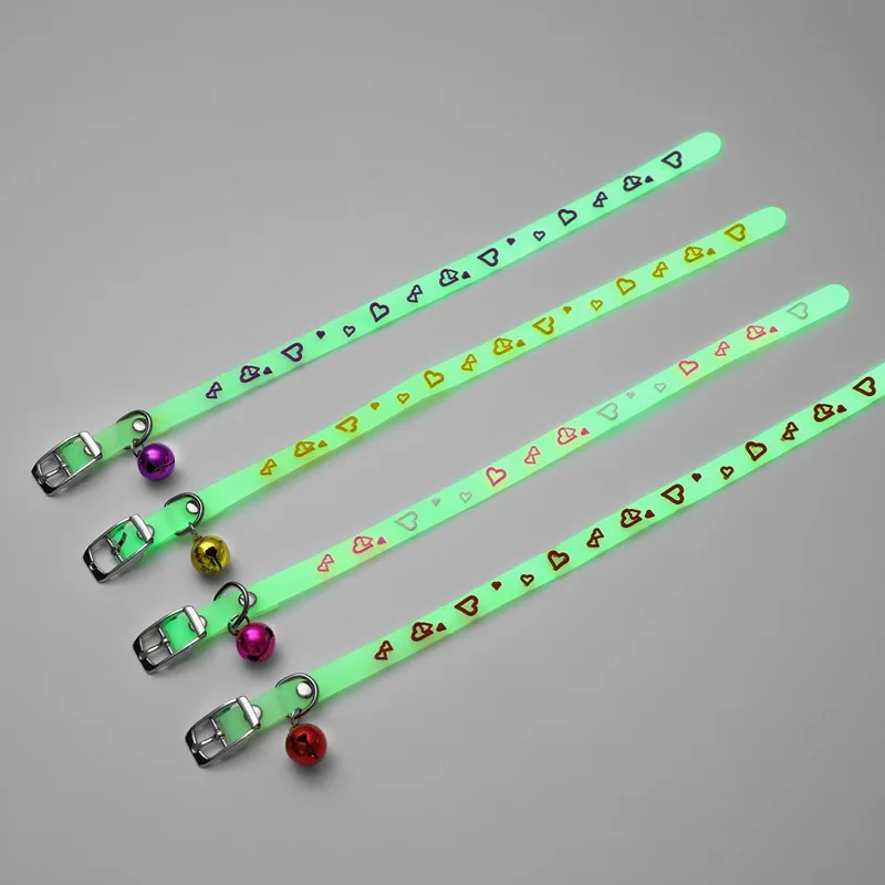 Pet Cat Collar With Bell Anti-lost Fluorescent Silicone Small Dog Cat Collar Collar Ring Luminous Adjustable Pet Cat Accessories - Image 11