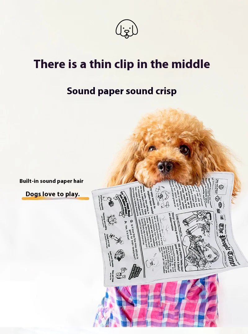 Pet noise paper toys dog toys pet noise plush toys newspapers bite resistant and Pleasure and Boredom Relief Artifact - Image 9