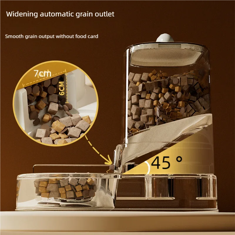 Cute Smiling Cat Automatic Feeder And Water Dispenser Pet Supplies Feeding Organizer Suitable for Cats And Small Dogs - Image 5