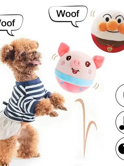 Electronic Pet Dog Toy Ball Pet Bouncing Jump Balls Talking Interactive Dog Plush Doll Toys New Gift For Pets USB Rechargeable