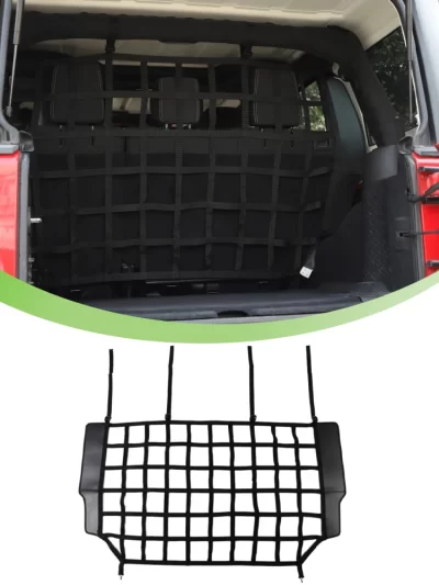 Car Dog Barrier Protector Divider Pet Net Trunk Safety Mesh for Jeep Wrangler JK JL Gladiator JT 2007-2025 Interior Accessories