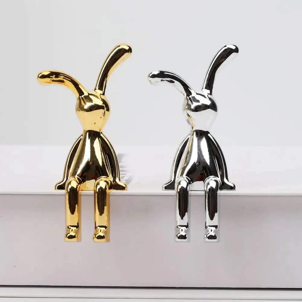 Rabbit Figurine Home Decor Car Bunny Decoration Adorable Long Ear Bunny Figurines Desktop Sitting Rabbit Models Easter Gift - Image 5