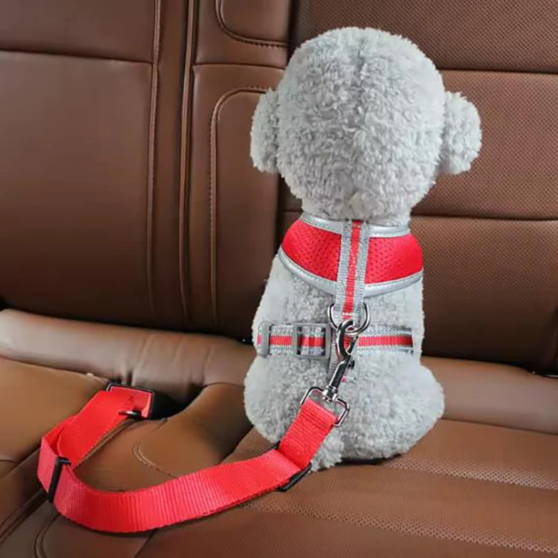 New Dog Car Seat Belt Safety Protector Travel Pets Accessories Dog Leash Collar Breakaway Solid Car Harness Pet Car Seat Belts - Image 5