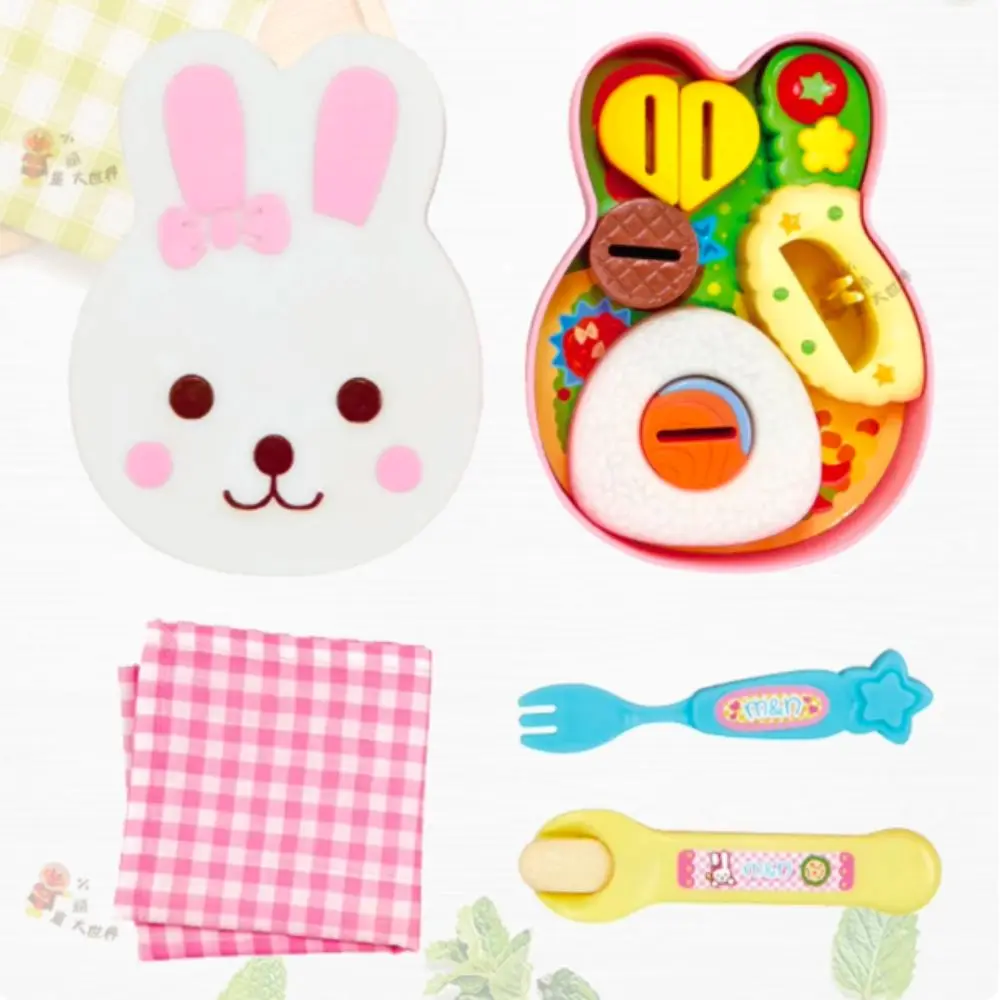 Rabbit Shape Food Feeding Toy Pretend Play Simulation Model Lunch Box Pudding Toy Kawaii Role Play Play House Toys Kids Toy - Image 3