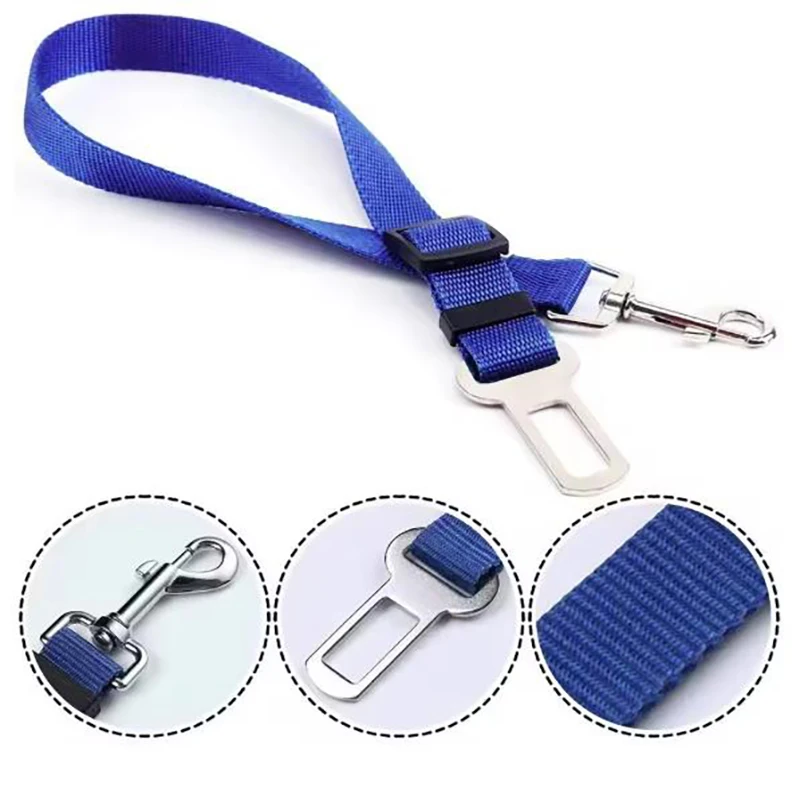New Dog Car Seat Belt Safety Protector Travel Pets Accessories Dog Leash Collar Breakaway Solid Car Harness Pet Car Seat Belts - Image 2