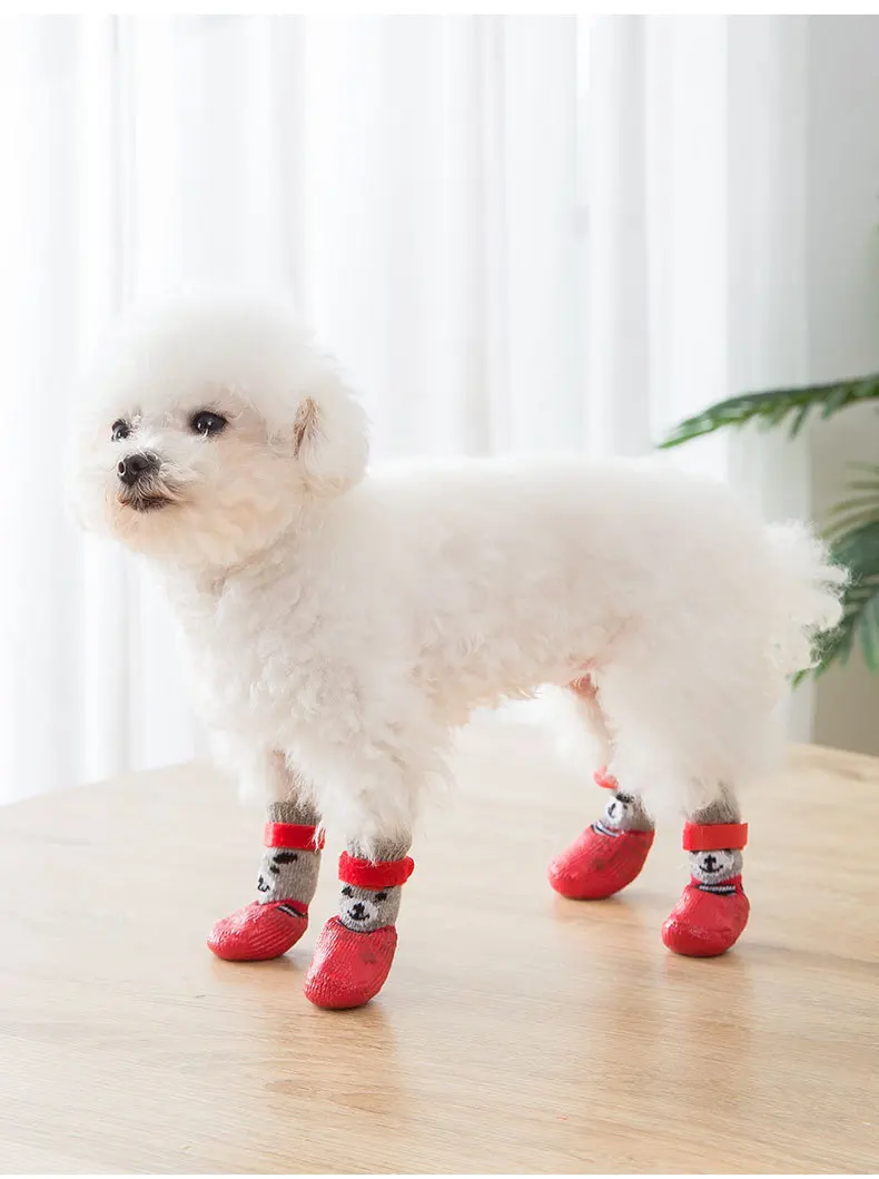 Dog Cat Boots Shoes Socks with Adjustable Waterproof Breathable and Anti-Slip Sole All Weather Protect Paws for Indoor Outdoor - Image 14