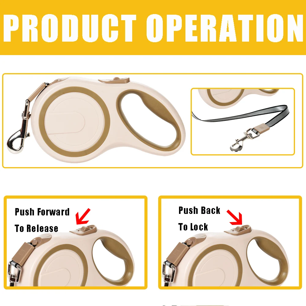 Large Pet Dog Leash For Small Big Dog Hiking Retractable Puppy Automatic Extending Nylon Traction Belt Golden Retriever Supplies - Image 3