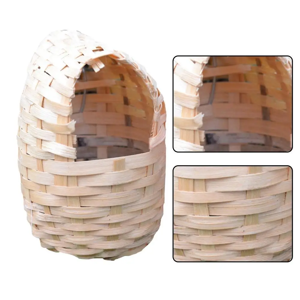 Hand Made Natural Bamboo Bird House Parrot Finch Hideout Cage Toy Outdoor Shelter Nest Birds Supplies - Image 13