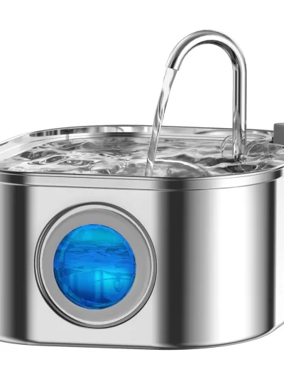 3.2L Stainless Steel Pet Water Feeder Auto Cat Fountain Smart Dog Water Dispenser Visual Window Drinking Bowl Pet Accessories