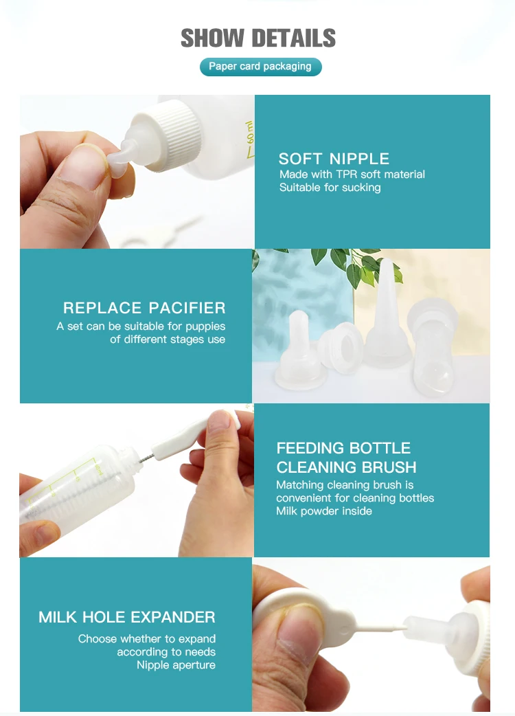 Pet Feeding Bottle Dog Puppy Newborn Dog Dog Cat Kitten Feeding Bottle Teddy Small Pacifier Pet Supplies - Image 12