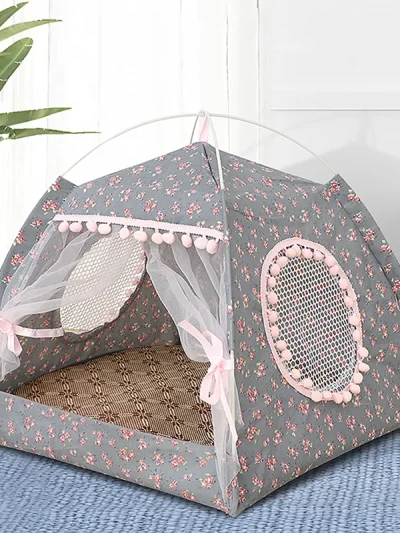 Cat Bed Foldable Cats Tent Dog House Bed Kitten Dog Basket Beds Cute Cat Houses Home Cushion Pet Kennel Products Sweet Princess
