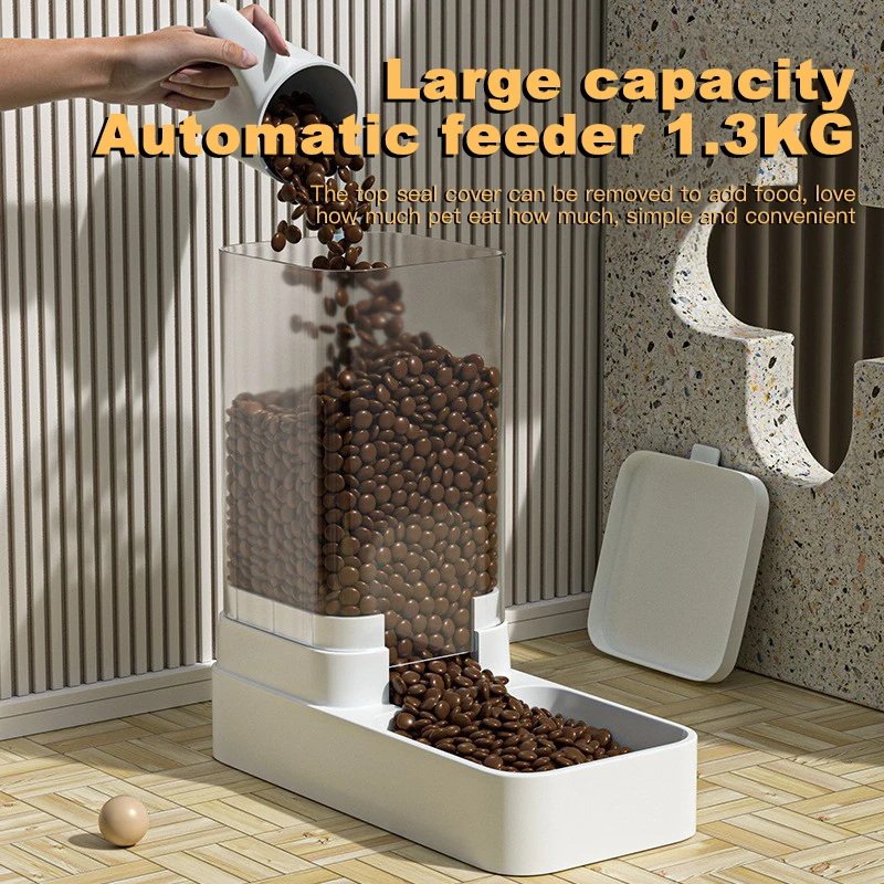 Automatic Cat Feeder & Water Dispenser with Gravity Food Storage Container for Cats and Dogs - Image 2