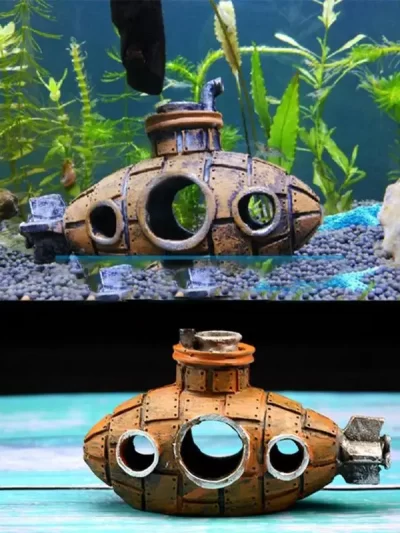 Resin Submarine Ornaments Fish Shrimp Shelter Cave Landscaping Accessories for Aquarium Fish Tank Decorations
