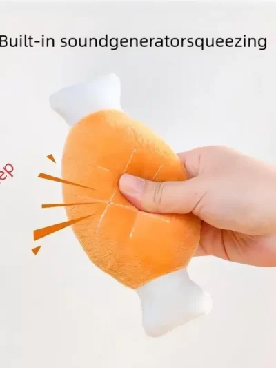 Pet Push Toys, Dogs, Self Relieving and Vocalizing Toys, Cat Teeth Grinding and Bite Resistant Interactive Toys Bone