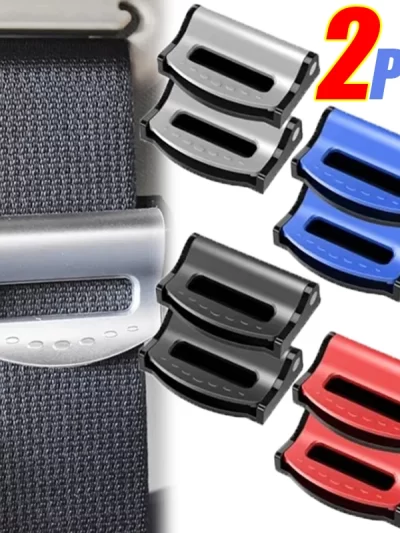 2Pcs Car Safety Seat Belt Buckle Clip Anti-Slip Seatbelt Stopper Universal Car Seat Belt Fixing Clips Car Accessories Interior