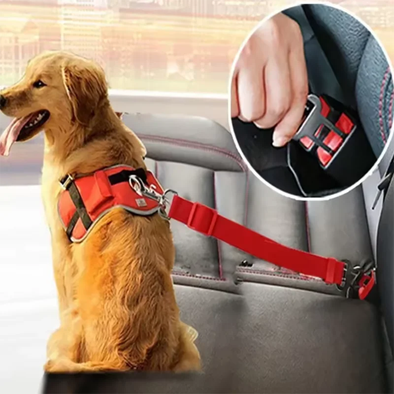 New Dog Car Seat Belt Safety Protector Travel Pets Accessories Dog Leash Collar Breakaway Solid Car Harness Pet Car Seat Belts - Image 13